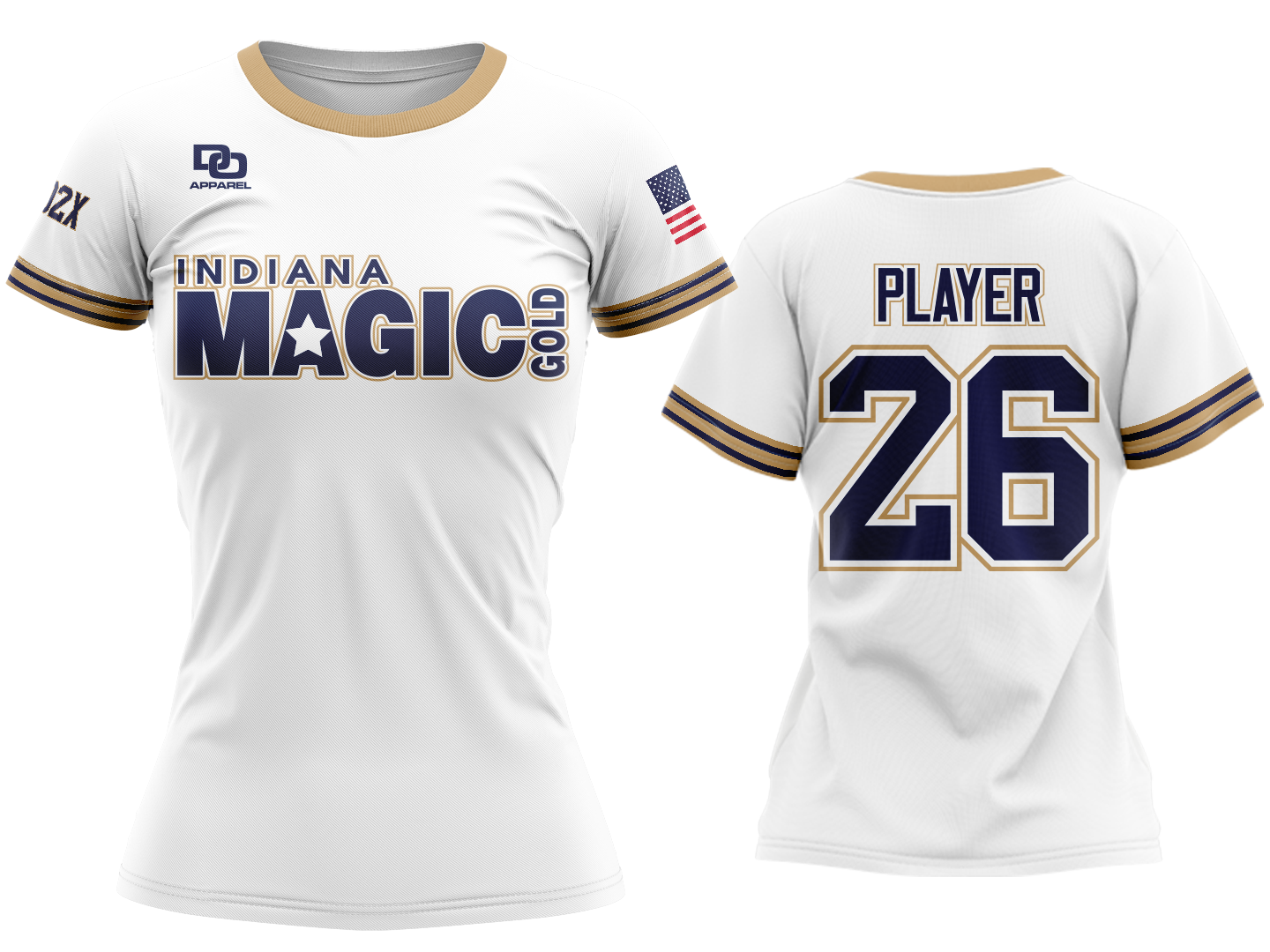 Custom Womens Crew Jersey - 2025 White