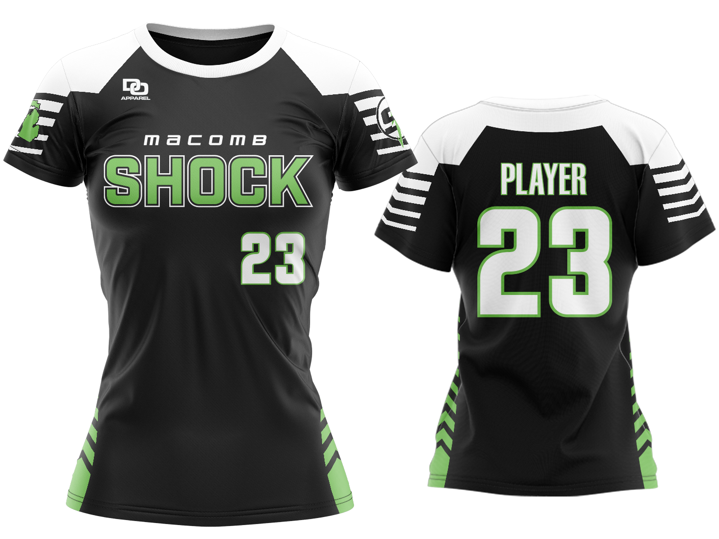 Custom Womens Crew Jersey - Black