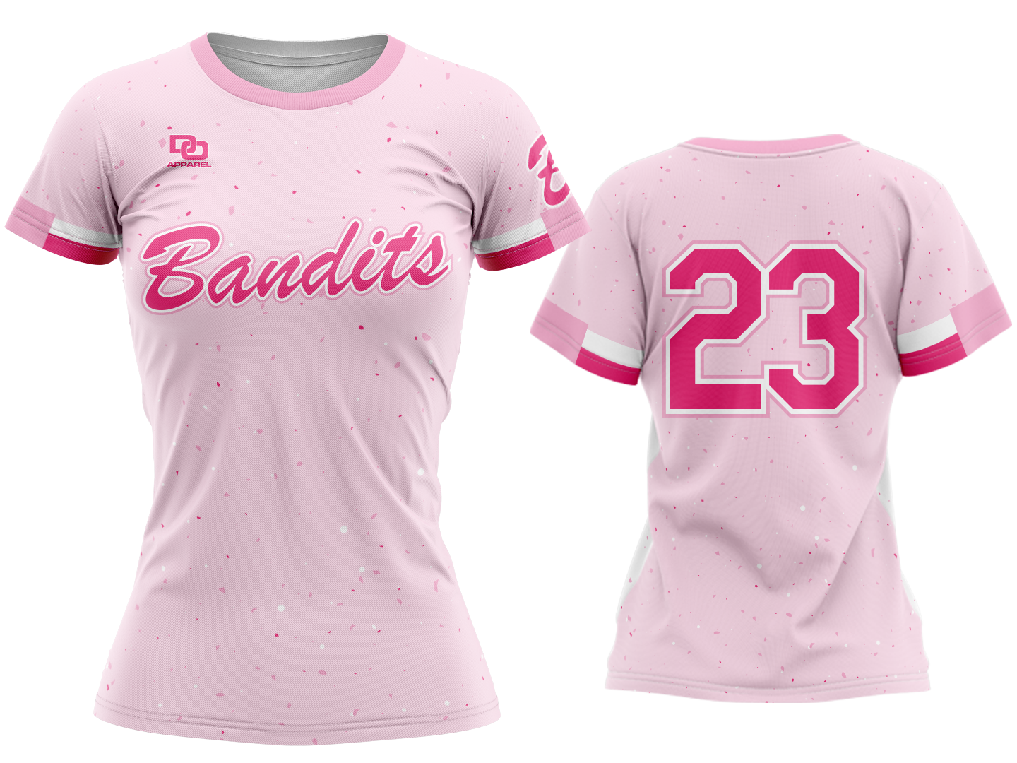 Custom Womens Crew Jersey - Pink 26