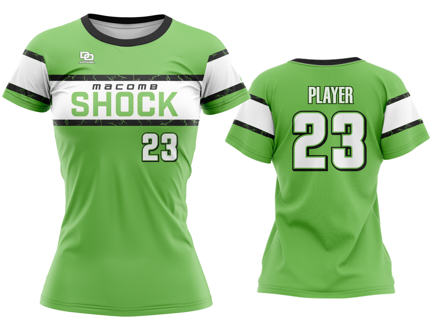 Custom Womens Crew Jersey - Chi Lime