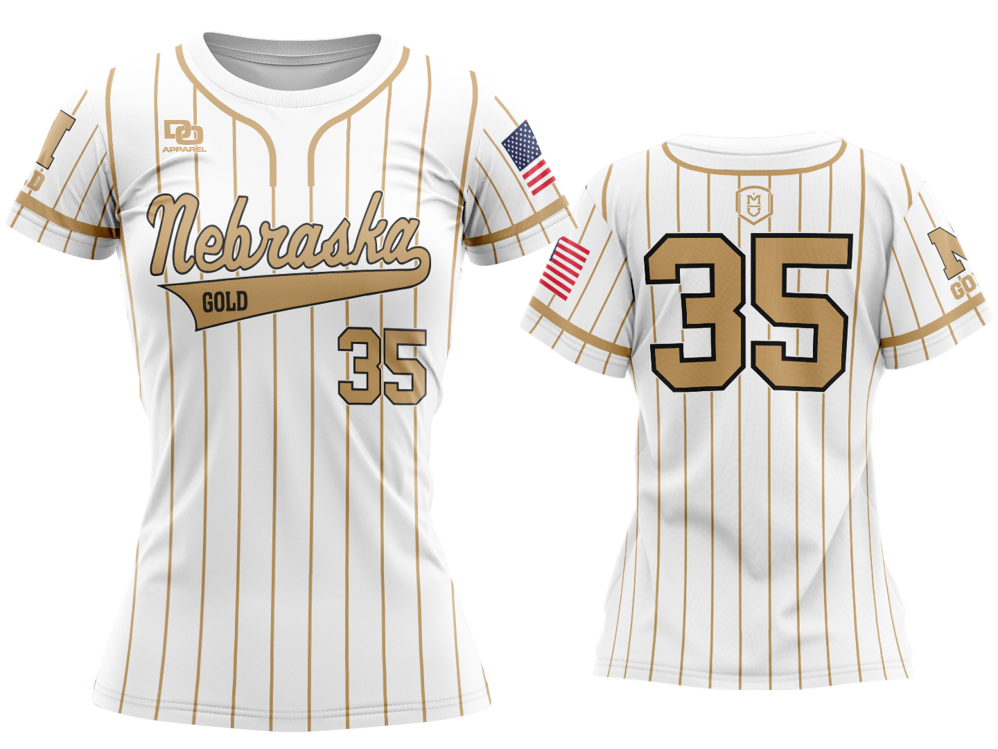 Custom Crew Jersey - White Pinstripe