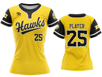 Custom Womens Crew Jersey - Gold