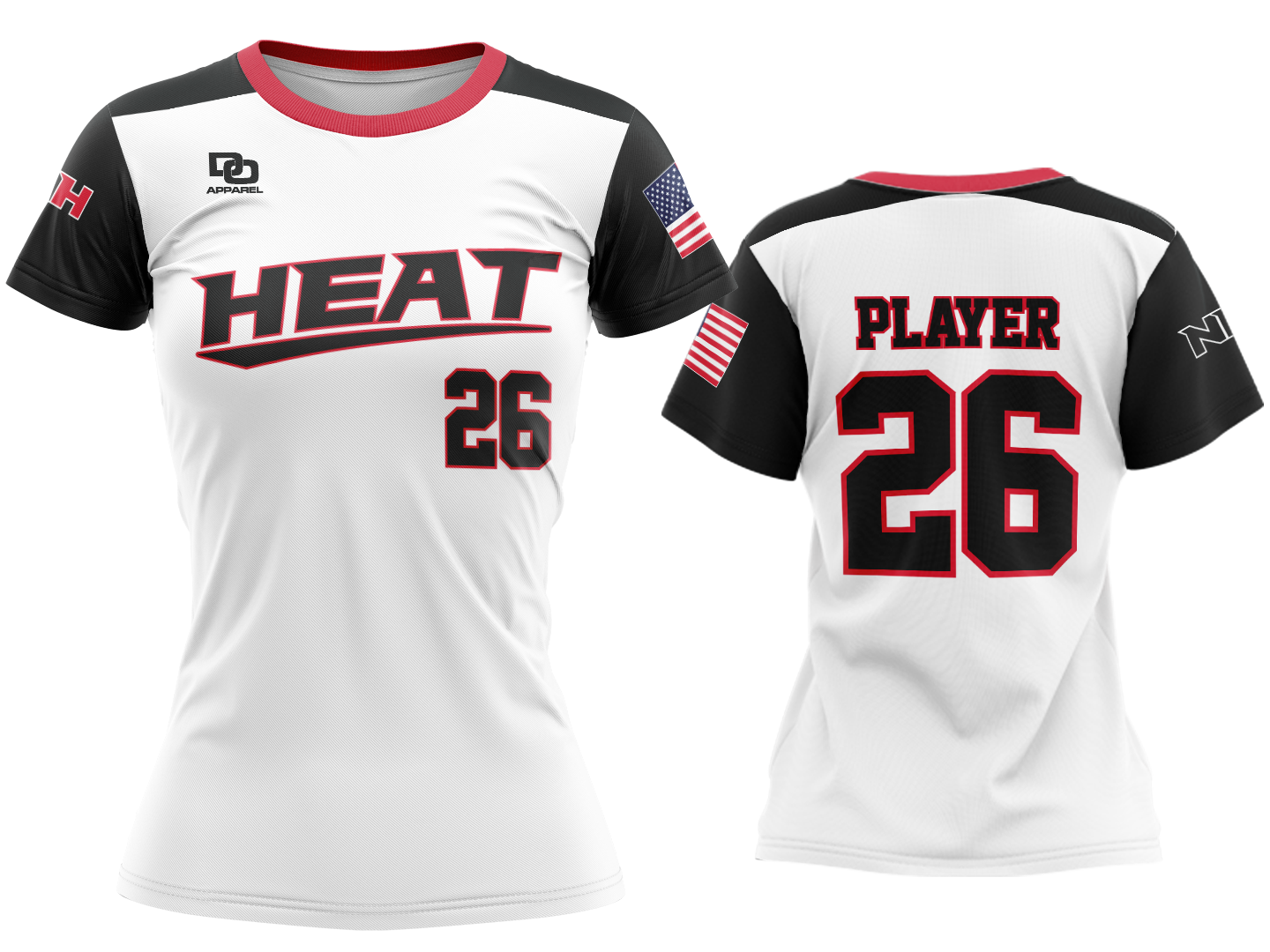 Custom Womens Crew Jersey - White