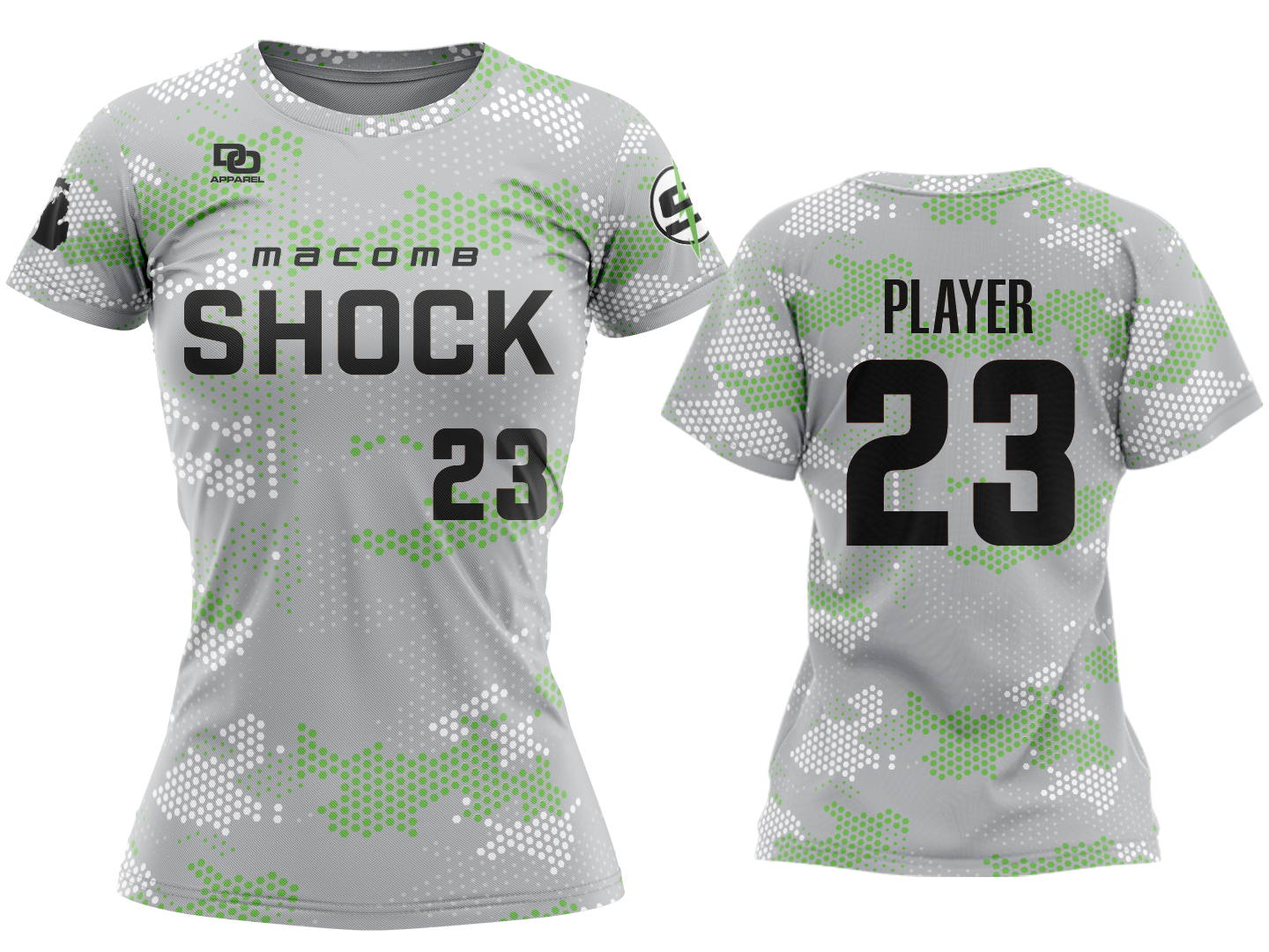 Custom Womens Crew Jersey - Hex Camo
