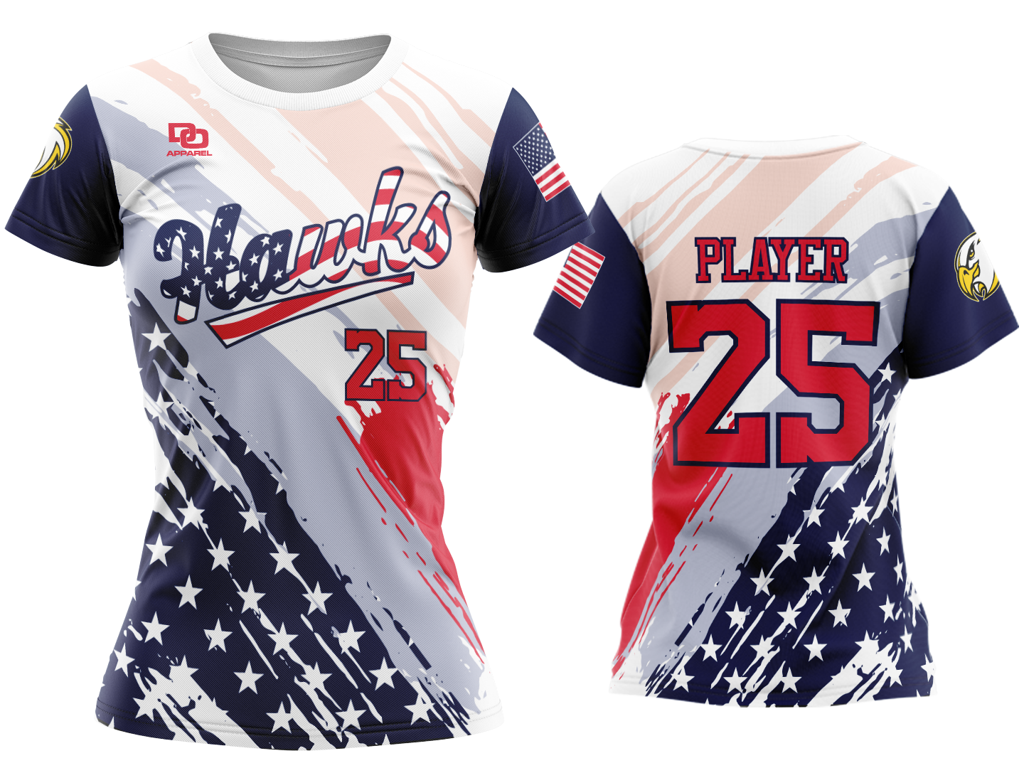 Custom Womens Crew Jersey - USA