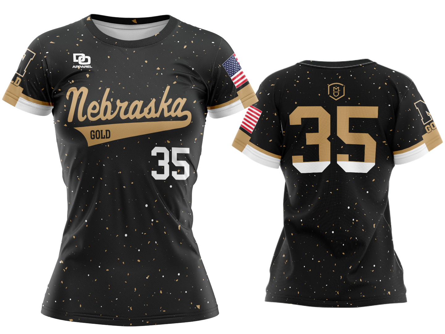 Custom Crew Jersey - Black Splatter
