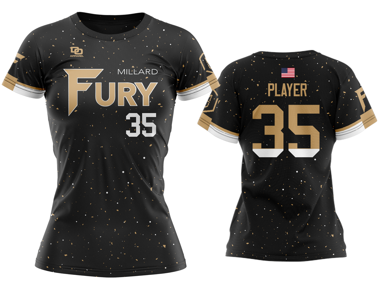 Custom Crew Jersey - Black Splatter