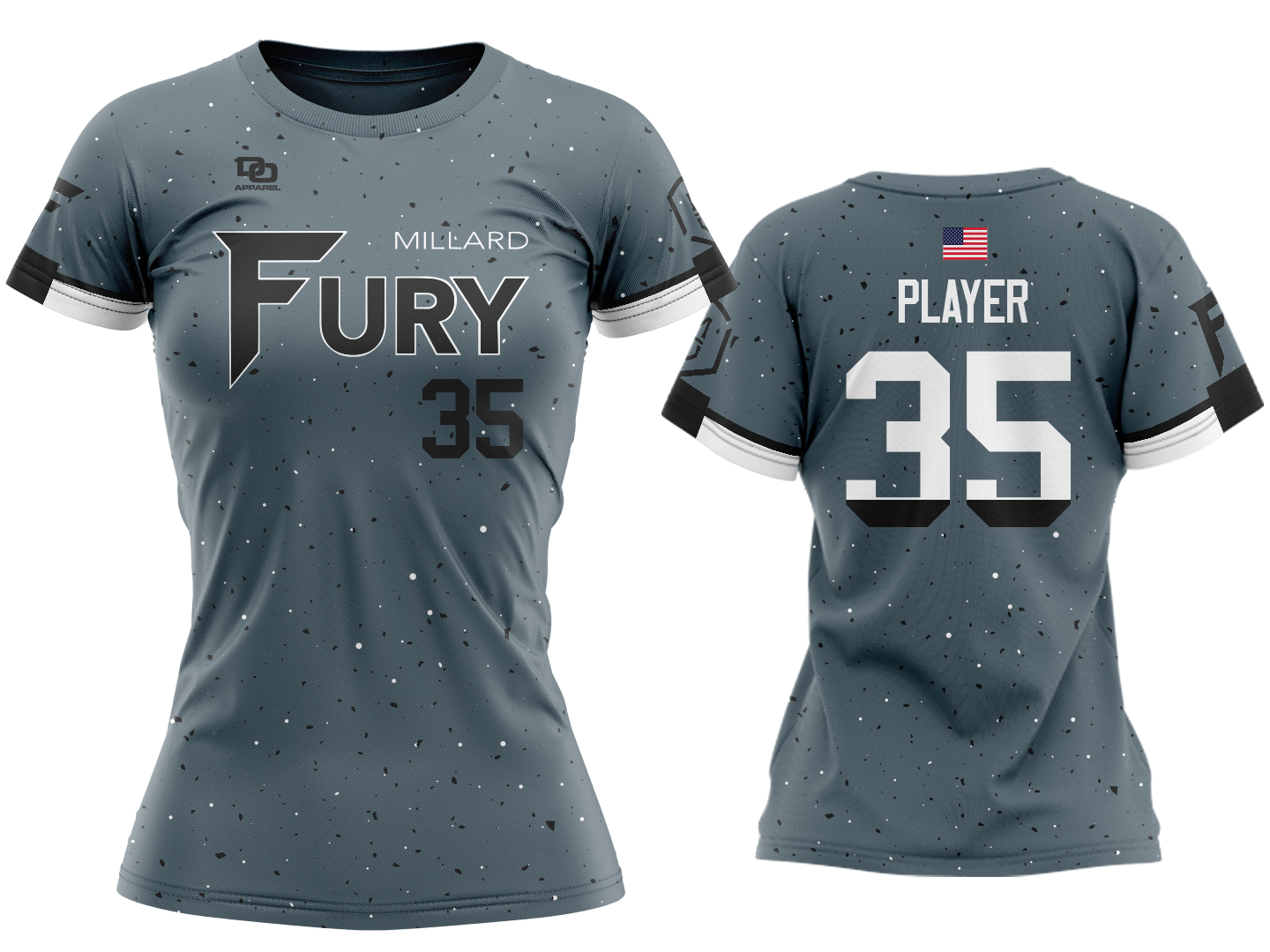 Custom Crew Jersey - Charcoal Splatter