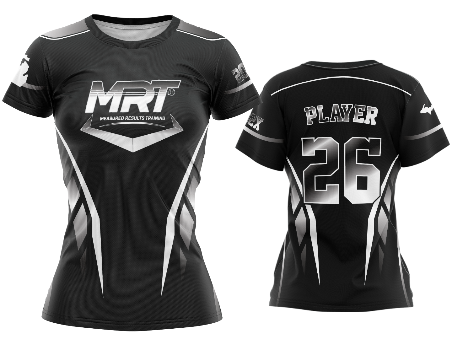 Custom Womens Crew Jersey - Match Black