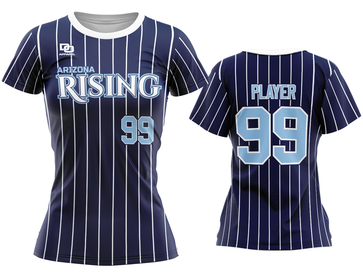 Custom Crew Jersey - Navy Pinstripe