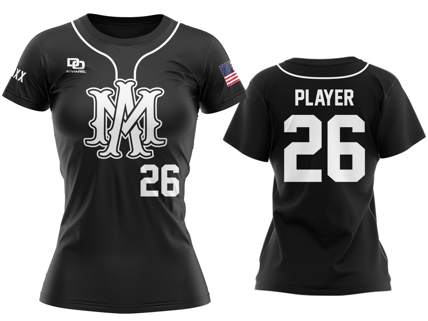 Custom Crew Jersey - Black
