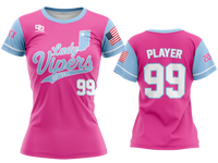 Custom Womens Crew Jersey - Pink