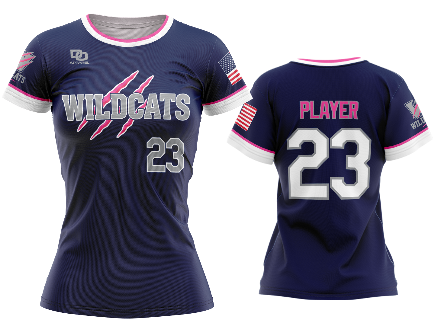 Custom Womens Crew Jersey - Navy