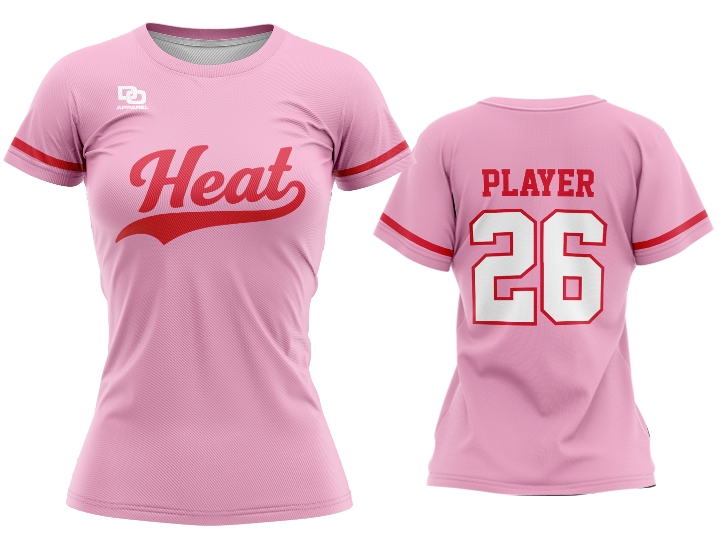 Custom Womens Crew Jersey - Pink