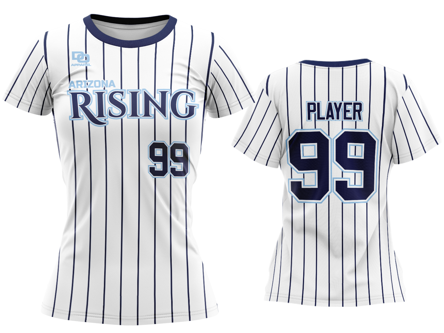 Custom Crew Jersey - White Pinstripe