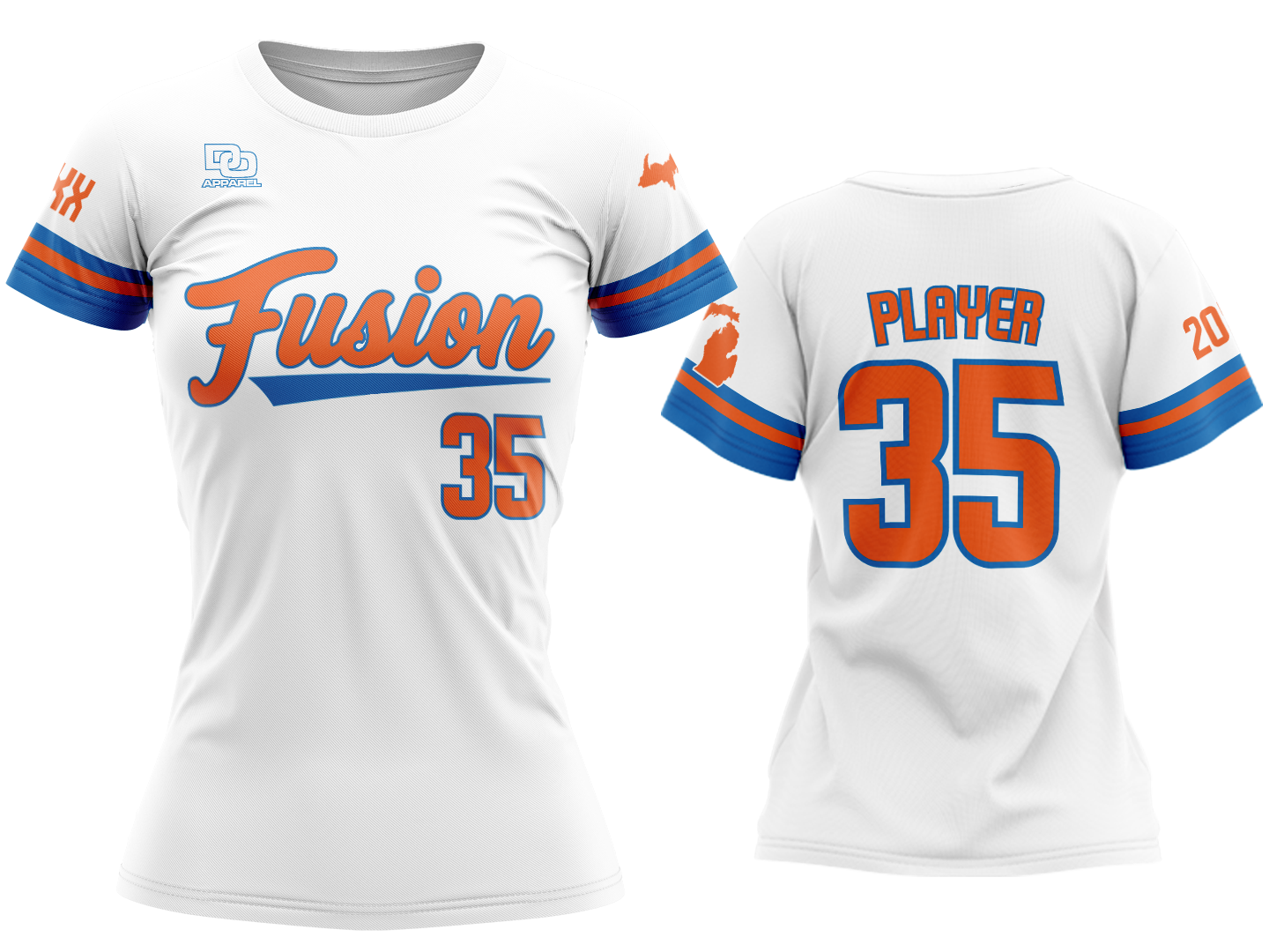 Custom Womens Crew Jersey - 2027 White