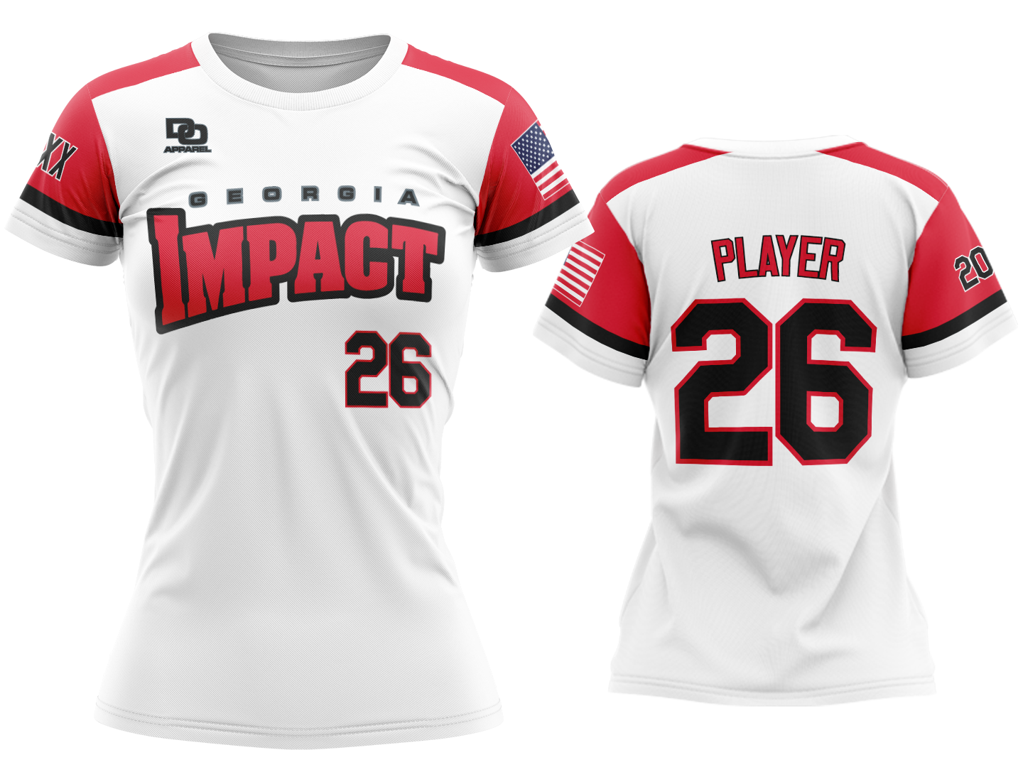 Custom Womens Crew Jersey - White