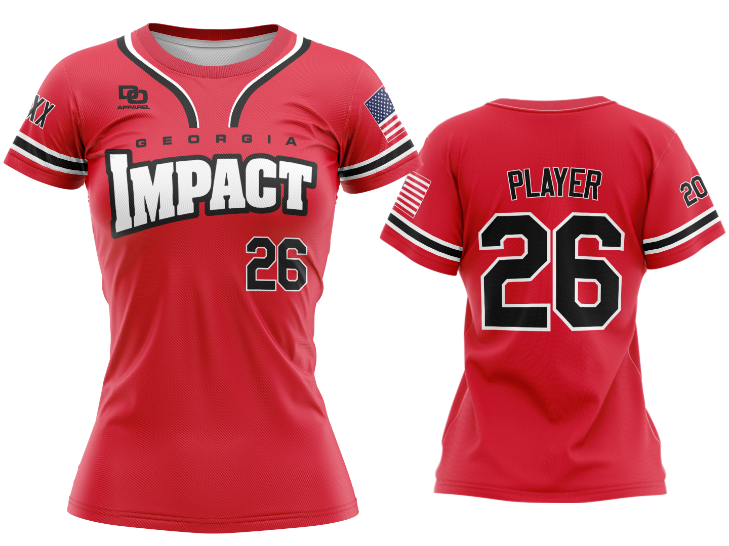 Custom Womens Crew Jersey - OSU Red