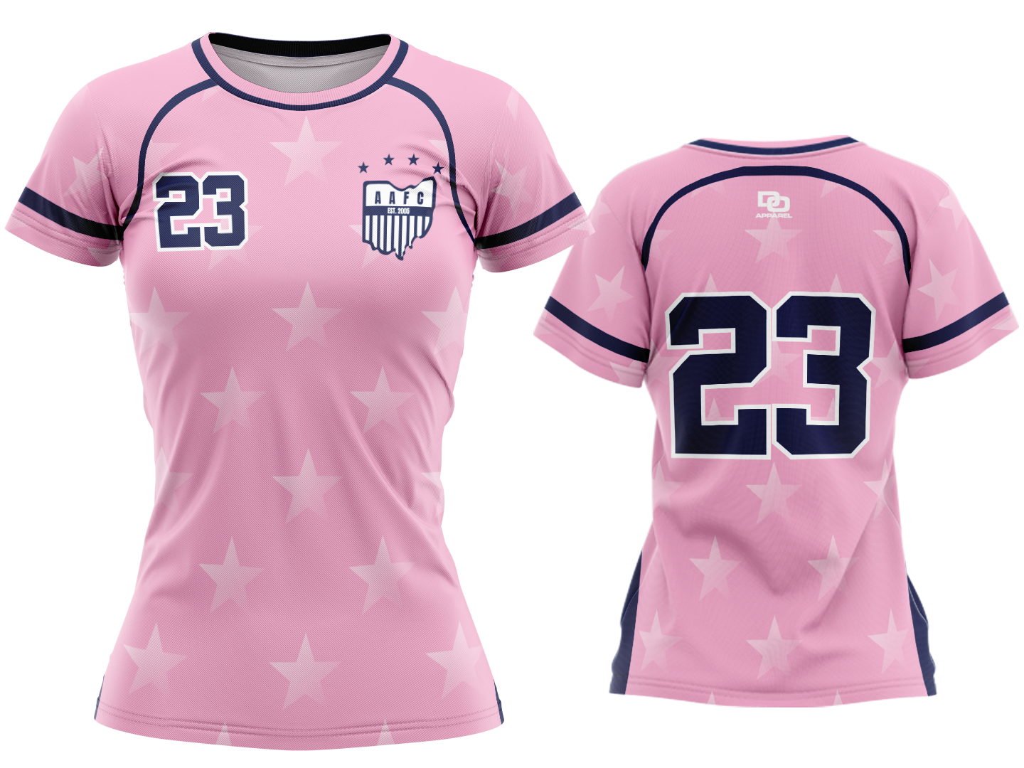 Custom Womens Crew Jersey - Pink