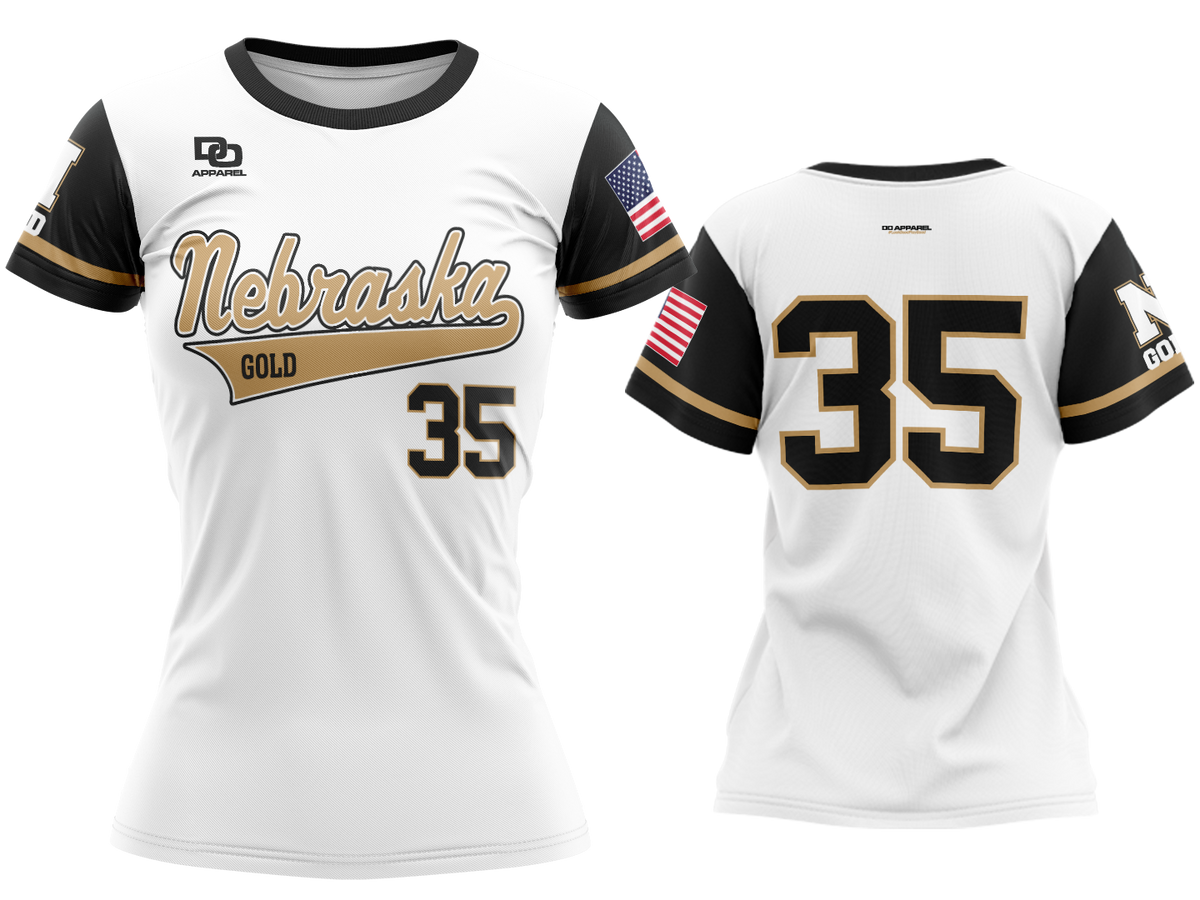 Custom Womens Crew Jersey - White GA TRD