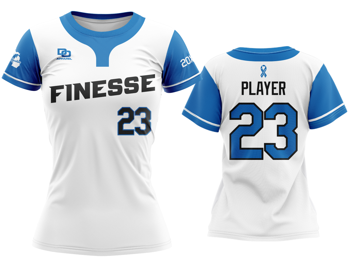 Custom Women's Crew Jersey - 2027 White