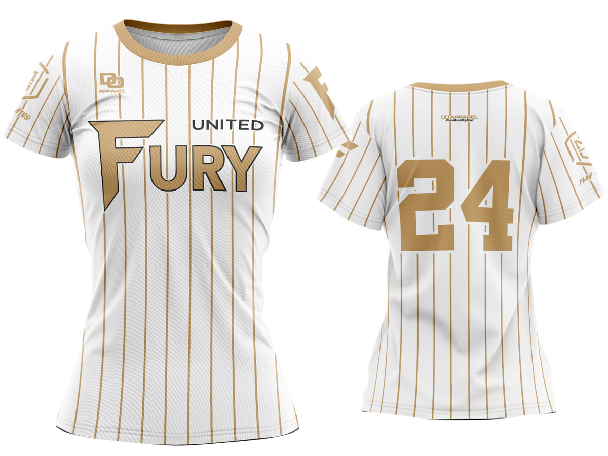 Custom Crew Jersey - White/Vegas Pinstripe