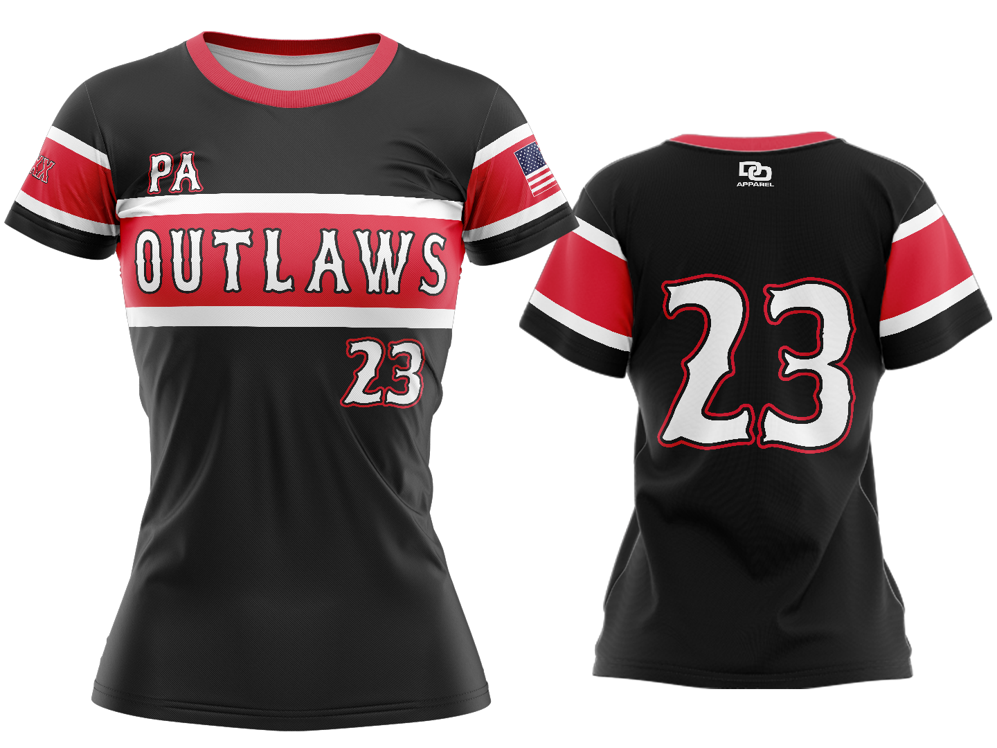 Custom Womens Crew Jersey - ChiSox Black
