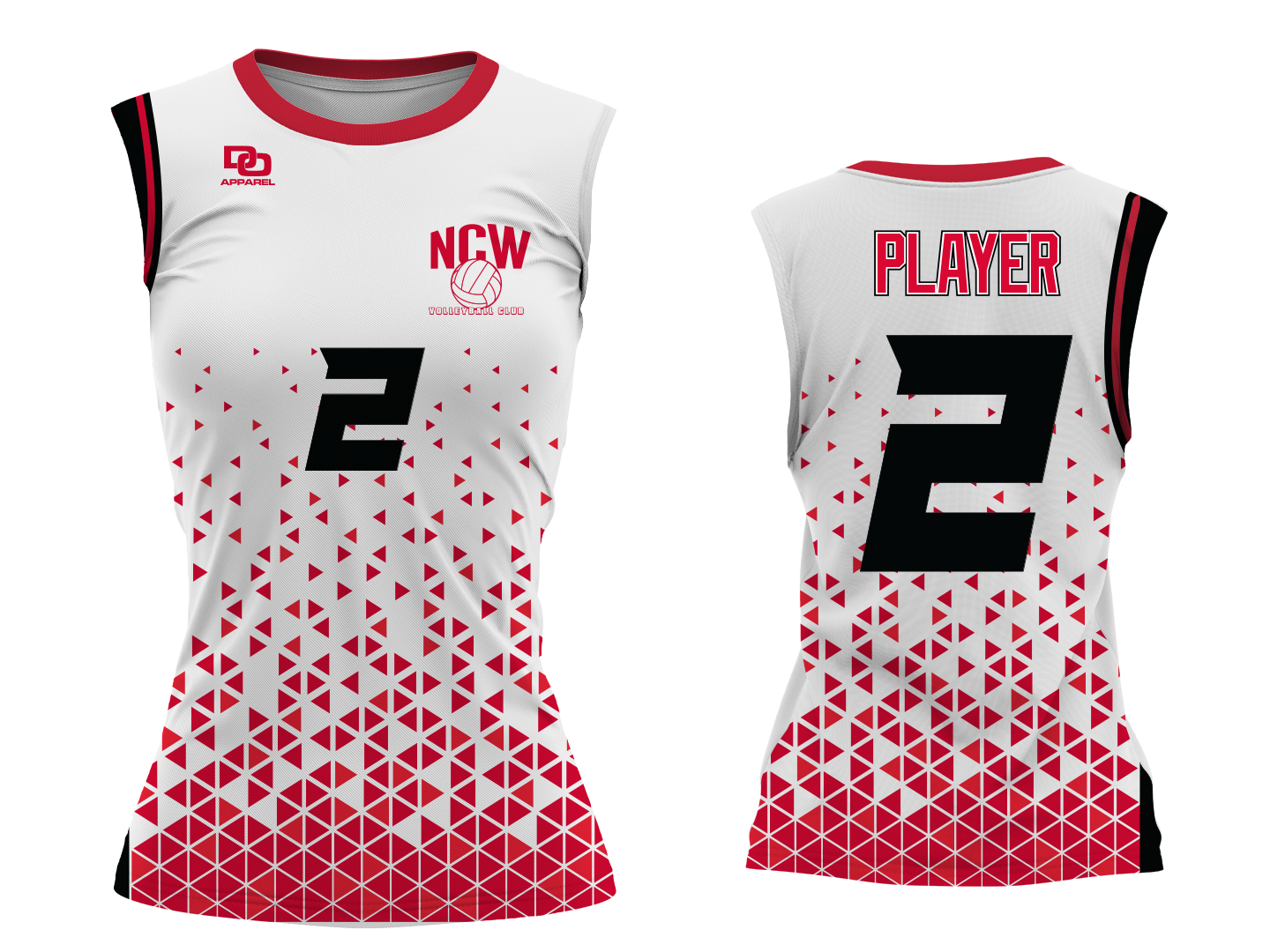Custom Sleeveless Volleyball Jersey - White Diamond