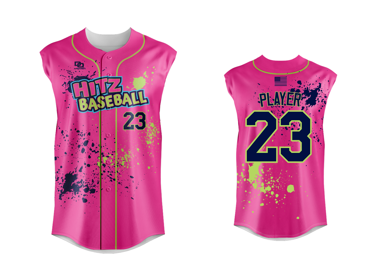 Custom Sleeveless Button Up Jersey - Party Animals