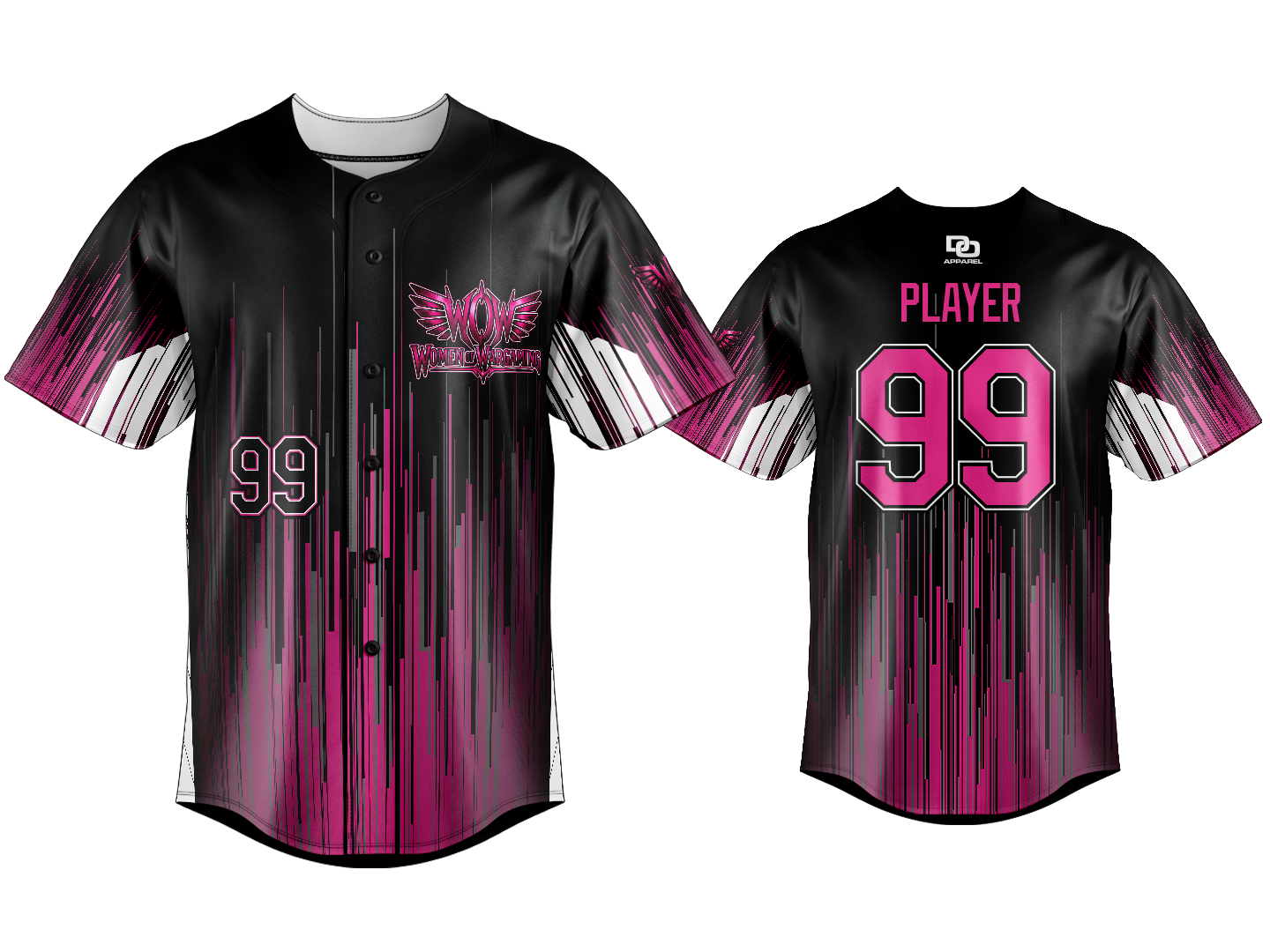 Custom Button Up Jersey - D9