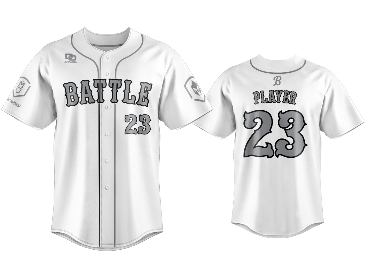 Custom Button Up Jersey - Boston White