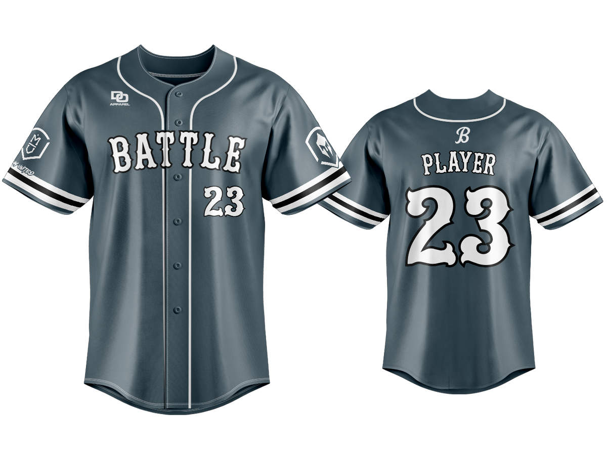 Custom Button Up Jersey - Classic Charcoal