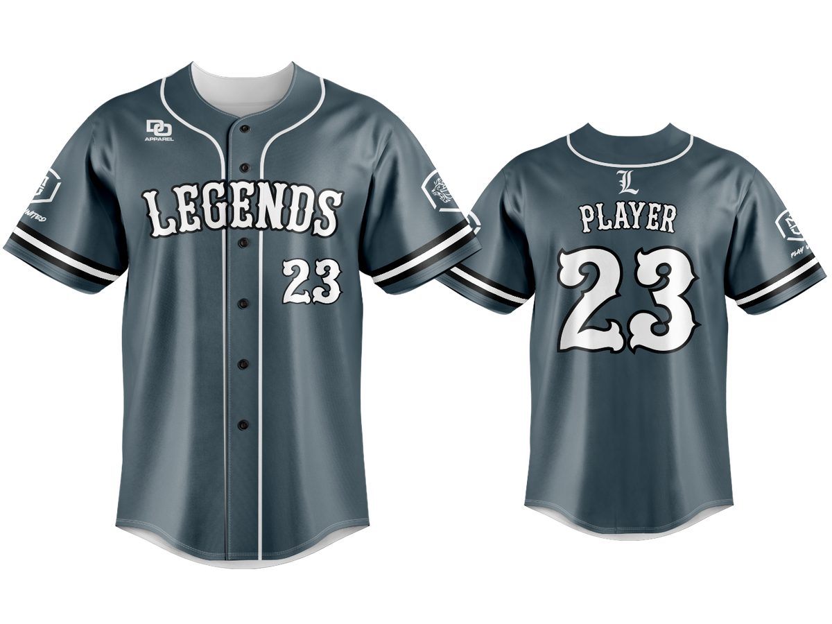 Custom Button Up Jersey - Classic Charcoal