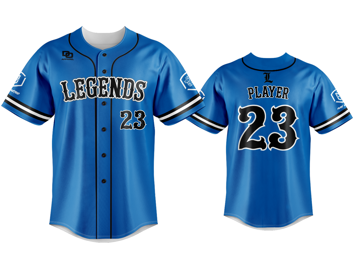 Custom Button Up Jersey - Classic Royal