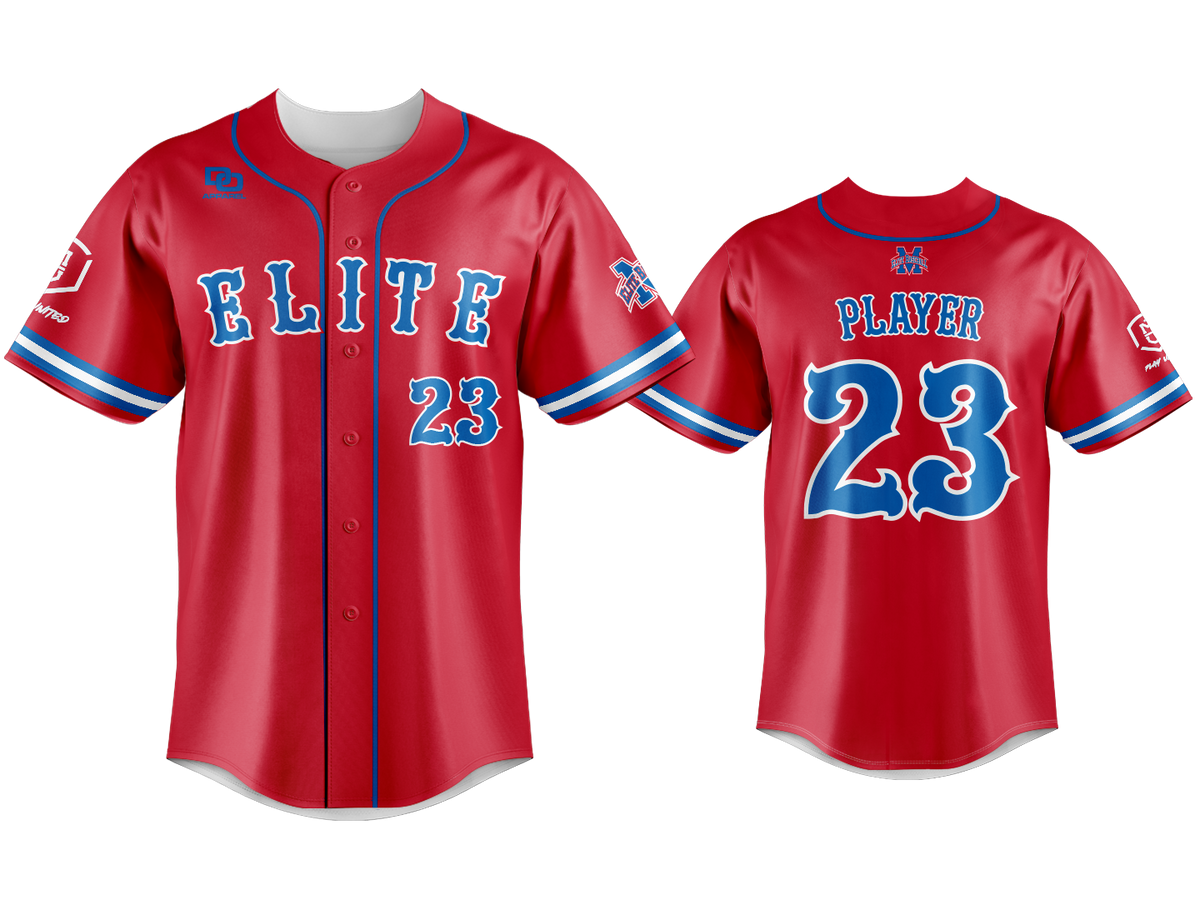 Custom Button Up Jersey - Classic Red