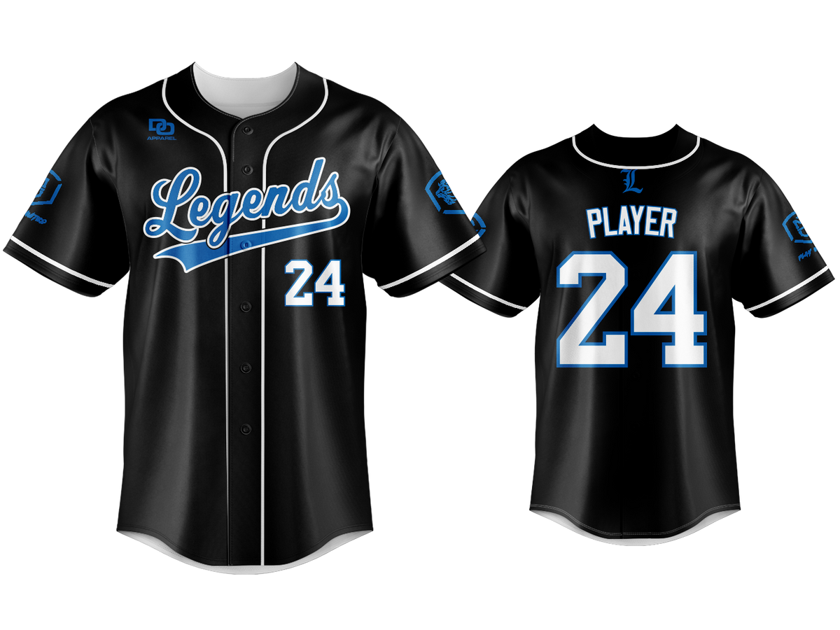 Custom Button Up Jersey - KC Black