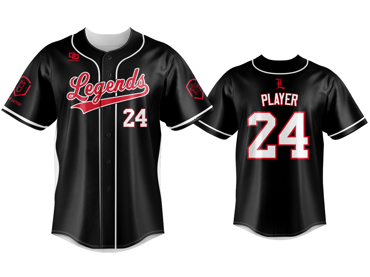 Custom Button Up Jersey - KC Black