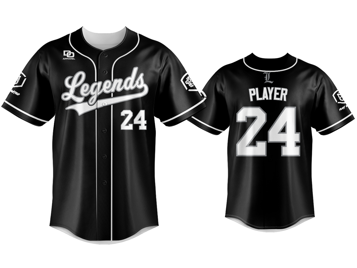 Custom Button Up Jersey - KC Black