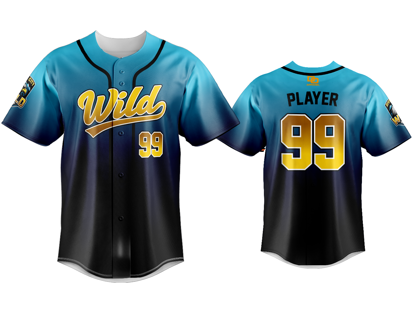 Custom Button Up Jersey - Fade