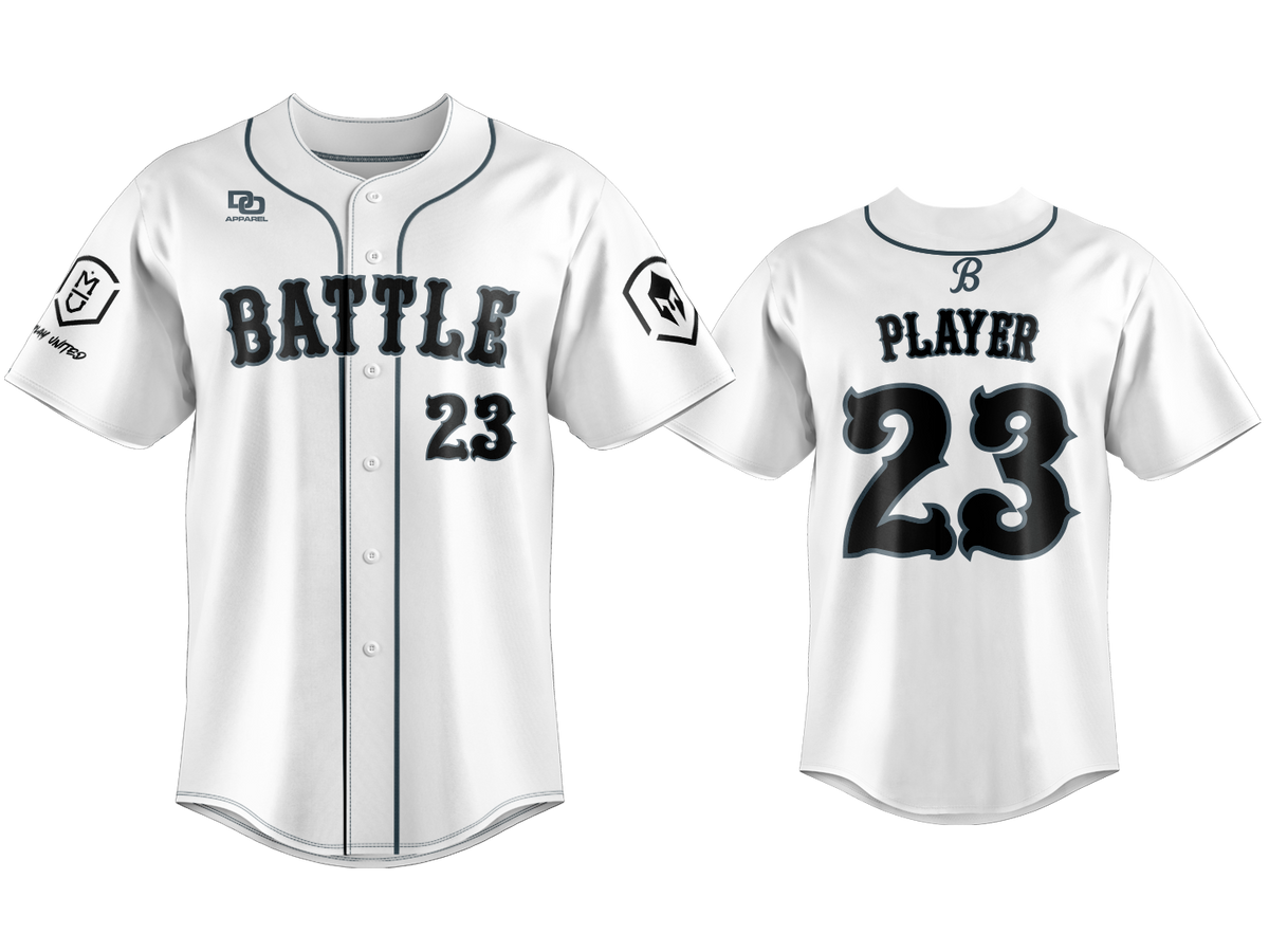 Custom Button Up Jersey - Boston White