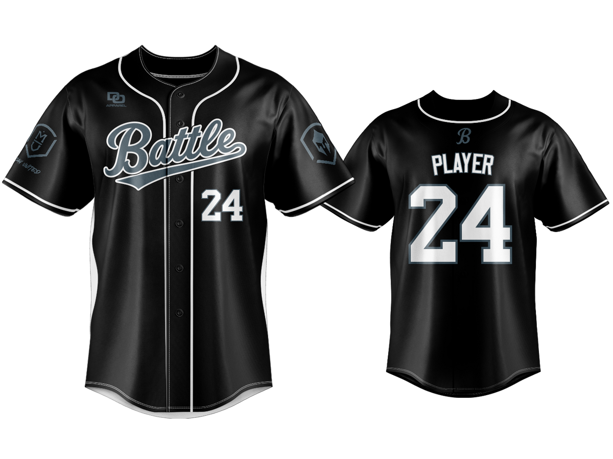 Custom Button Up Jersey - KC Black
