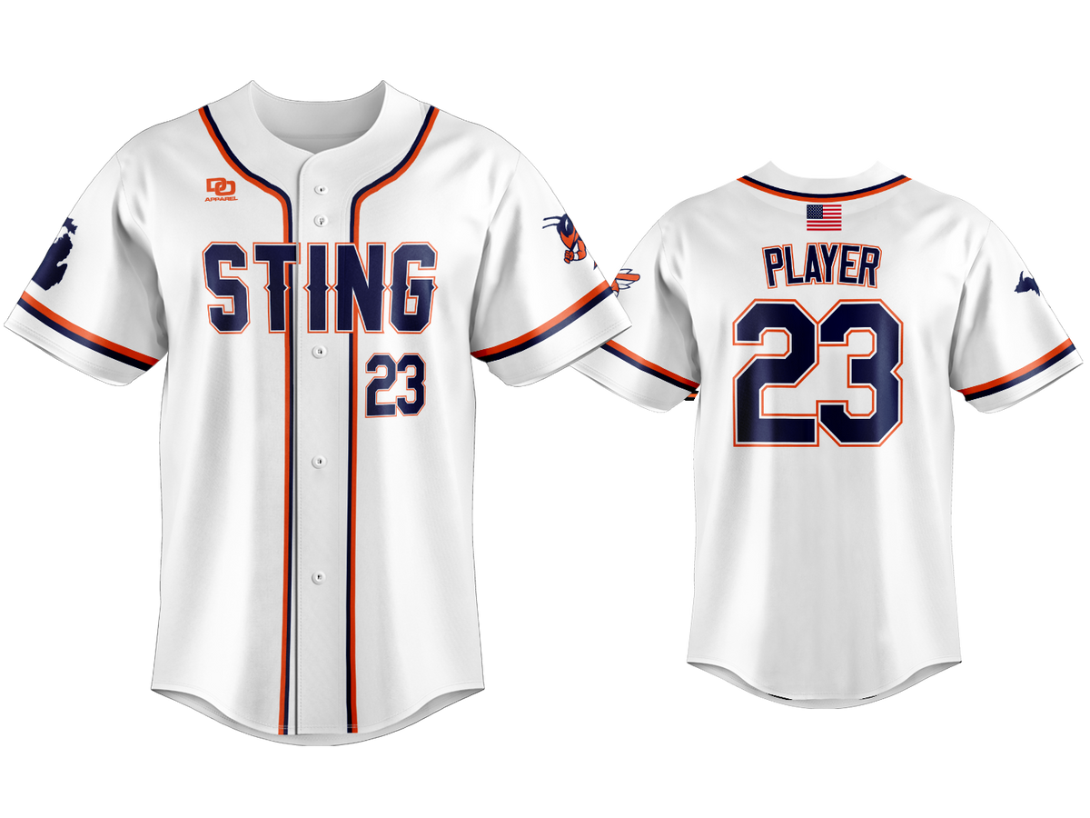 Custom Button Up Jersey - White