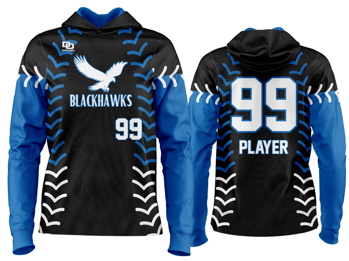 Custom Team Hoodie - Black 2