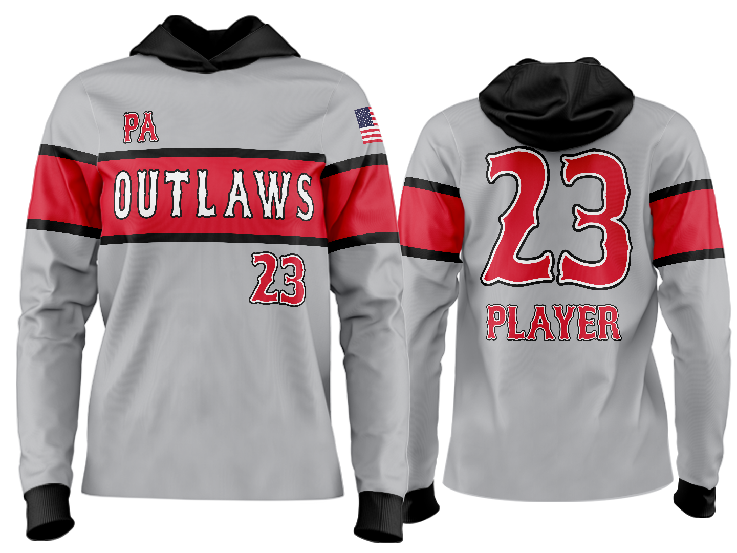 Custom Team Hoodie - ChiSox Grey