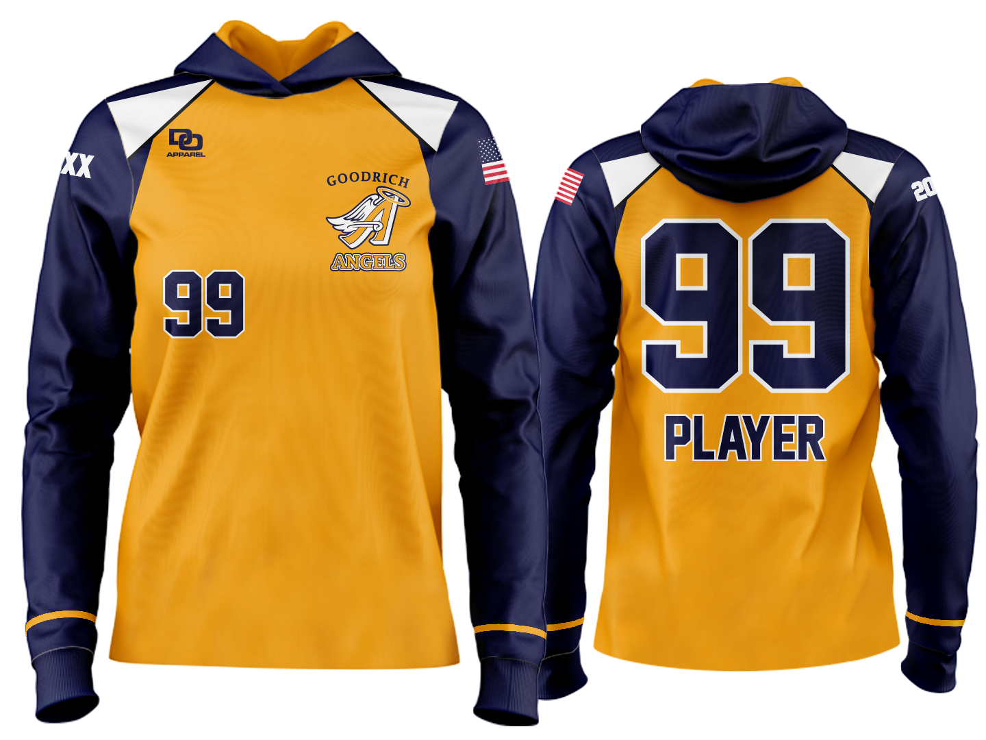 Custom Team Hoodie - Gold