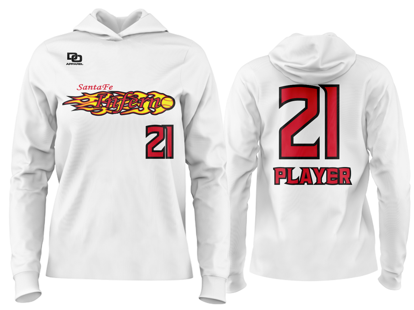 Custom Team Hoodie - White