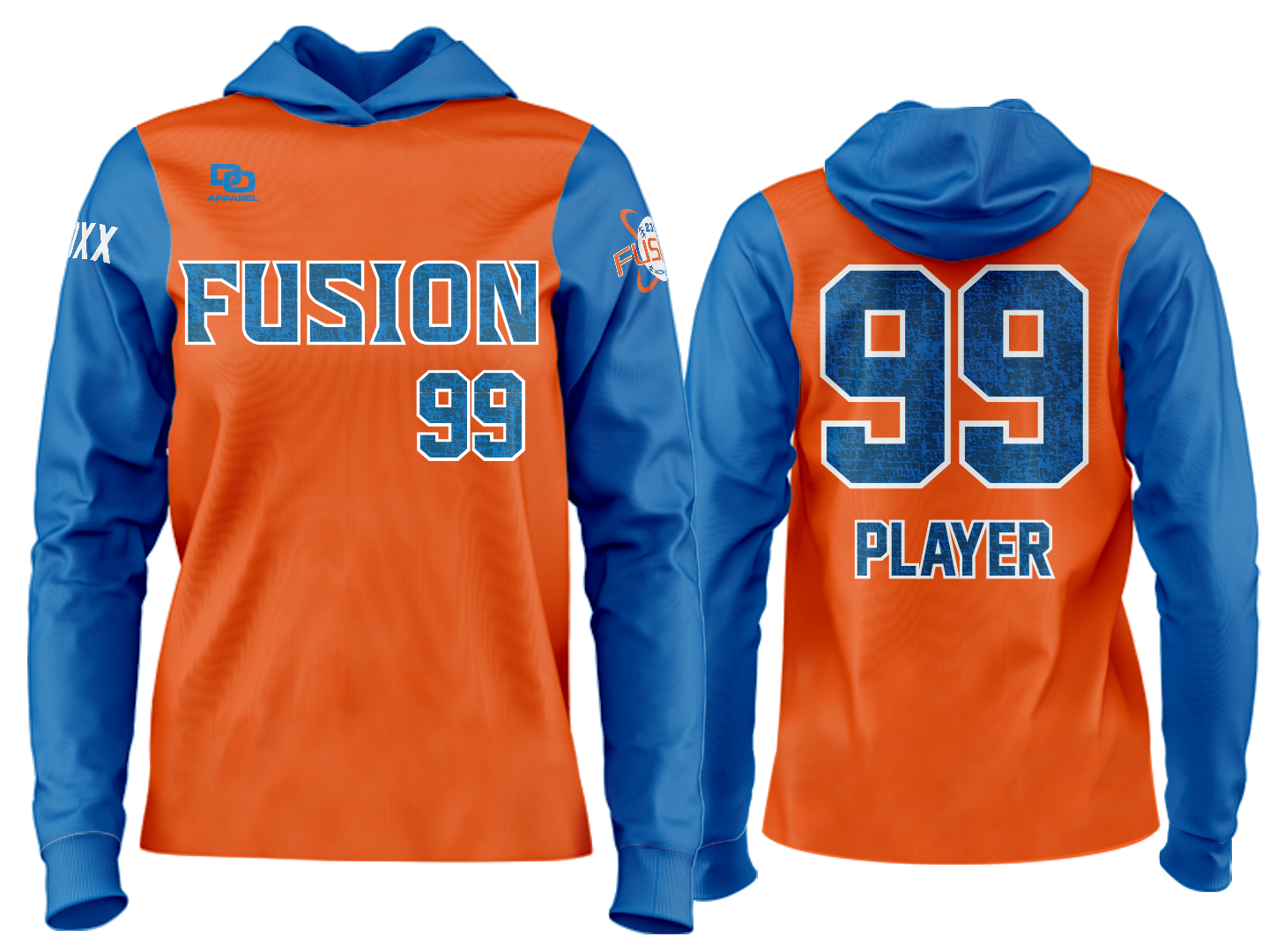 Custom Team Hoodie - Orange
