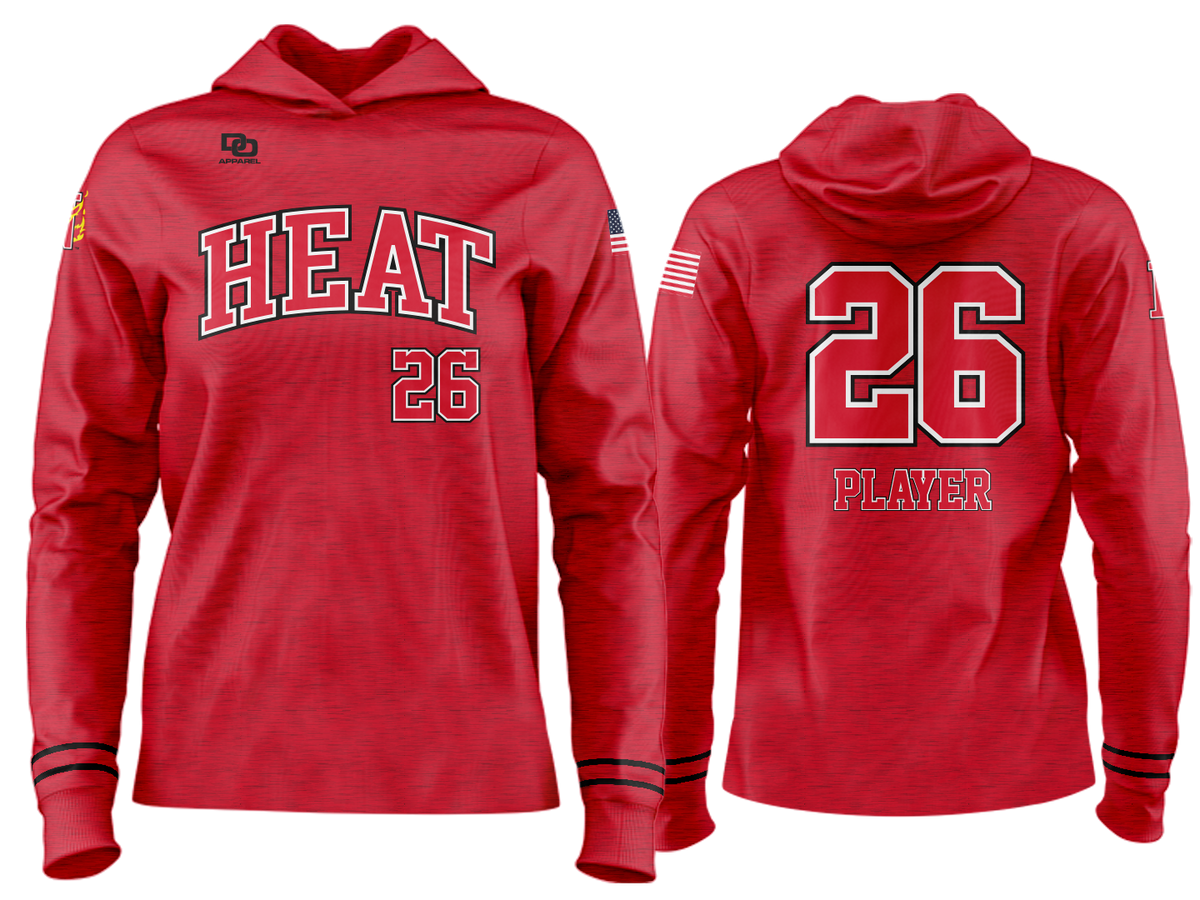 Custom Team Hoodie - Red Heather