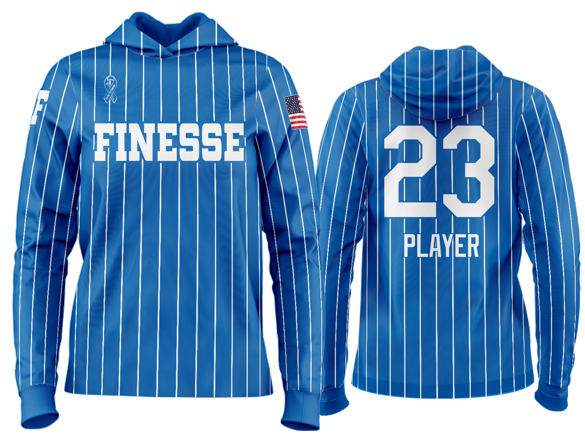Custom Team Hoodie - Royal Pinstripe