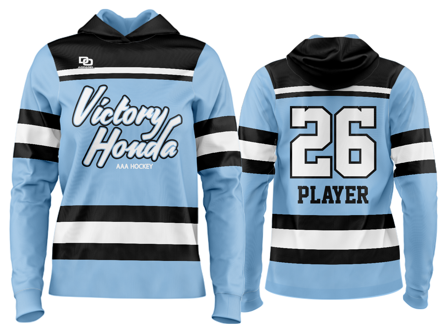 Custom Team Hoodie - Columbia Stripe